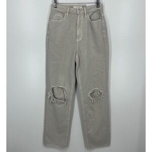 Pacsun Jeans Women's Size 26 Beige 90's Boyfriend Straight Cotton New NWT